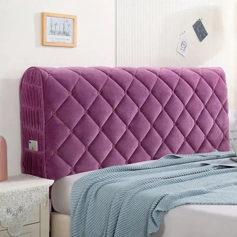 Housse Tête de Lit Velours Matelassé EMBREL élégant Housse de France