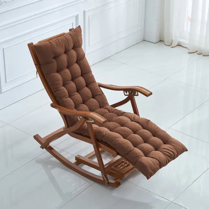 Housse Transat Polyester Universelle REVINA Brown 155X48X8-Thickened Cotton Cushion