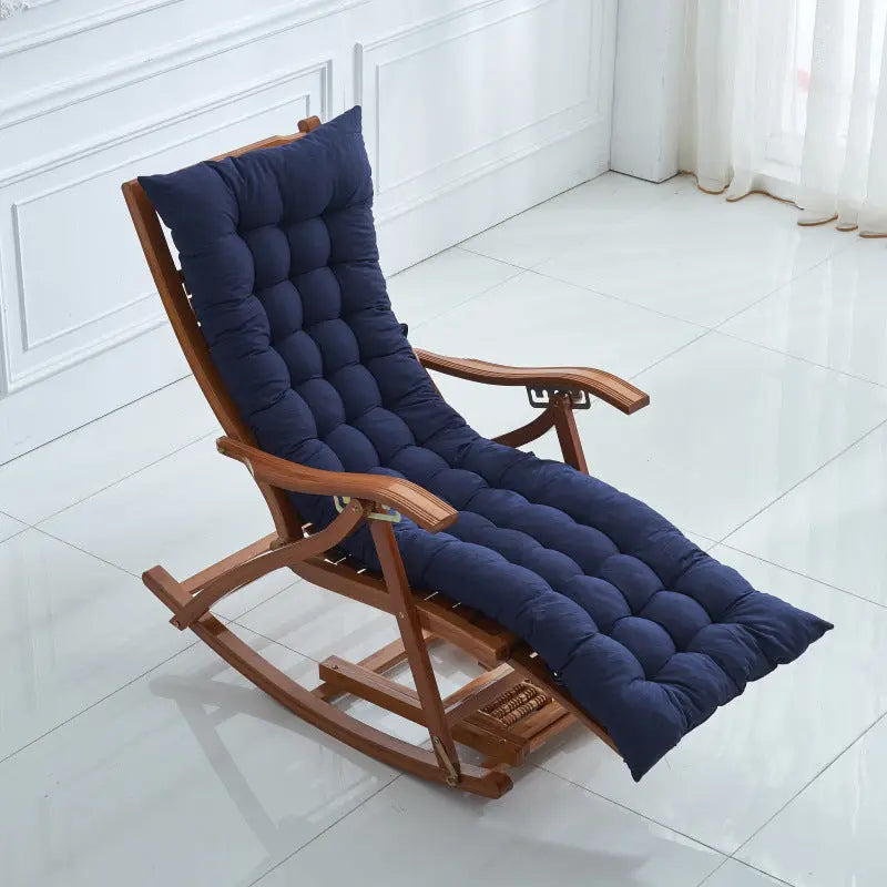 Housse Transat Polyester Universelle REVINA Navy Blue 155X48X8-Thickened Cotton Cushion