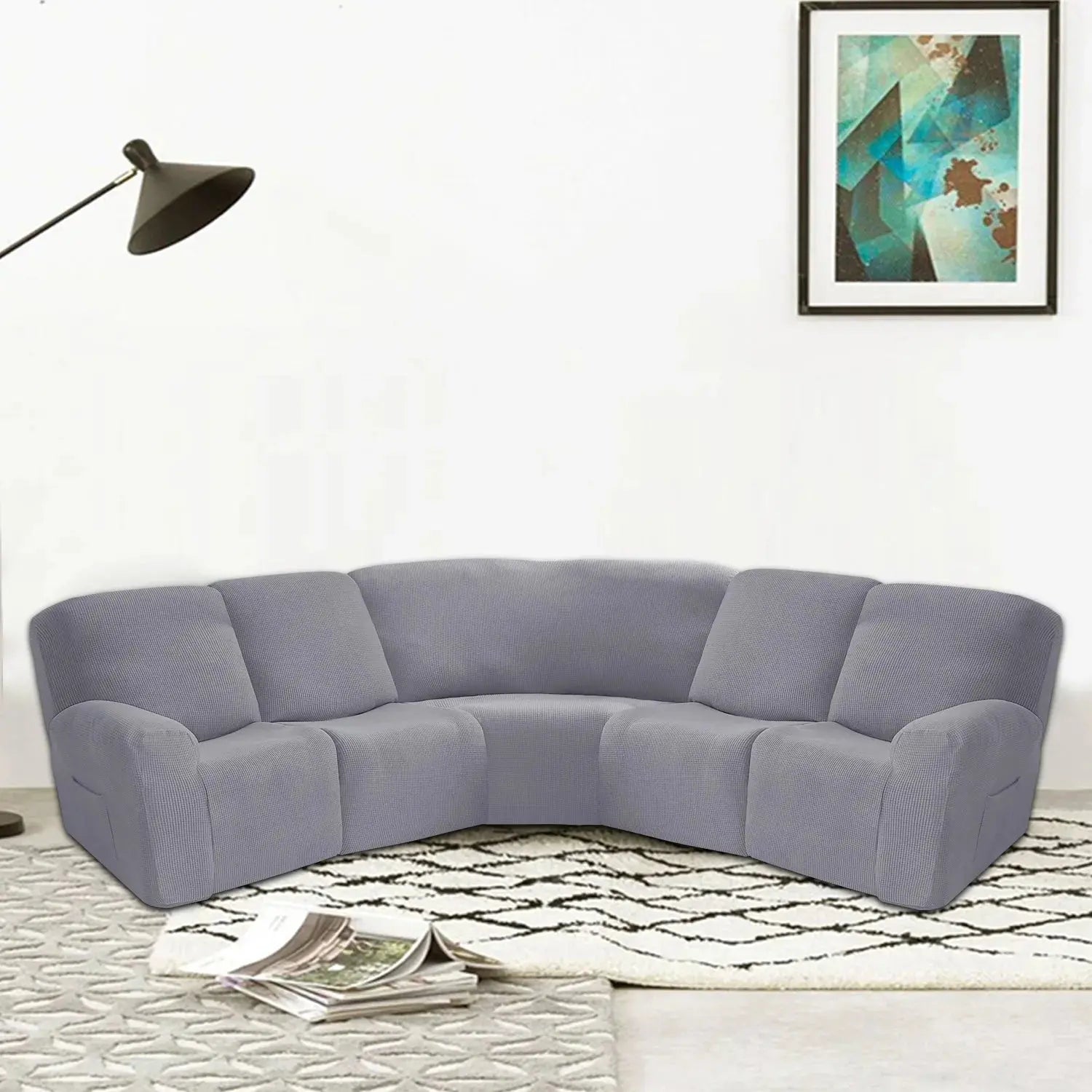 Housse canapé d'angle 5 Places DECOFLEX Housse de France