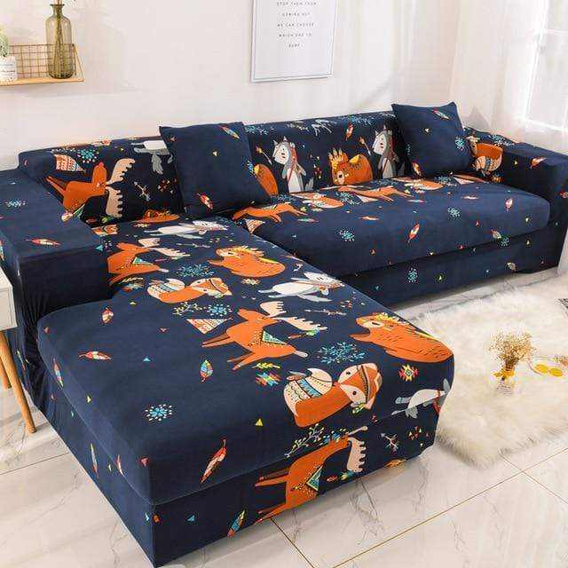 Housse canapé d'angle ELK | Protection extensible pour canapé et fauteuil - Housse De France