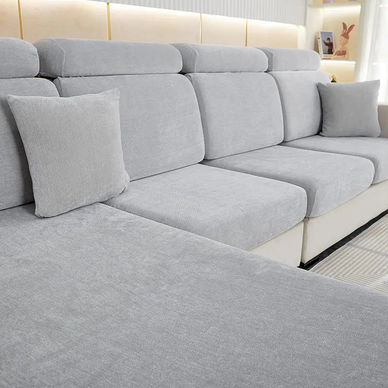 Housse Assise Minimaliste CHENIX Light Gray-Large Double