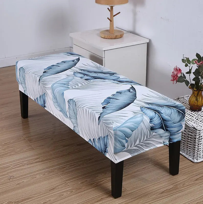 Housse de Banquette Élastique HEXO Lake Blue-125 × 4 × 30cm