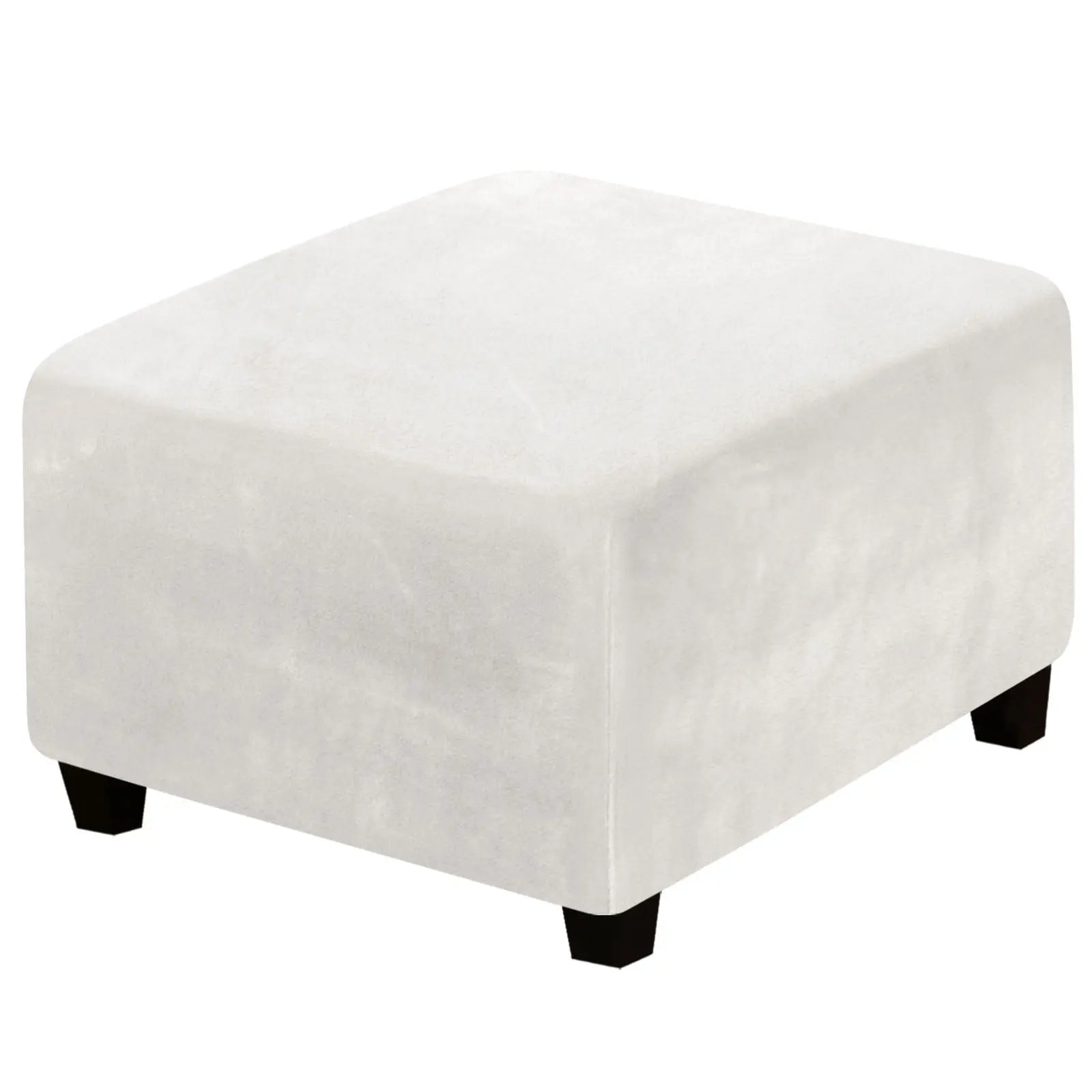 Housse de Banquette Velours AZUR Tooth white-Sofa Cover