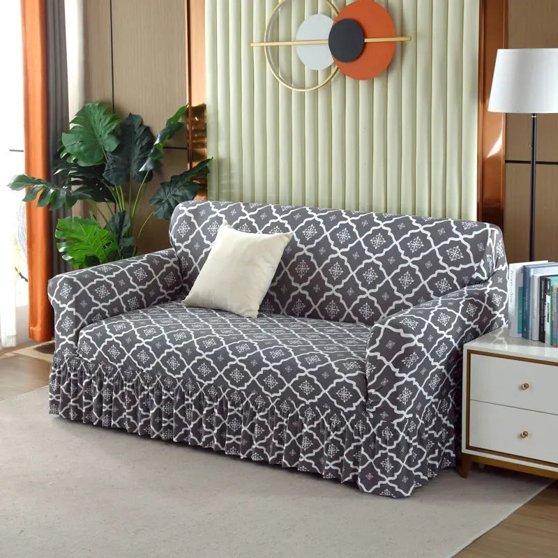 Housse de Canapé Universelle QUOVA British Gray-Single Size 90 140cm