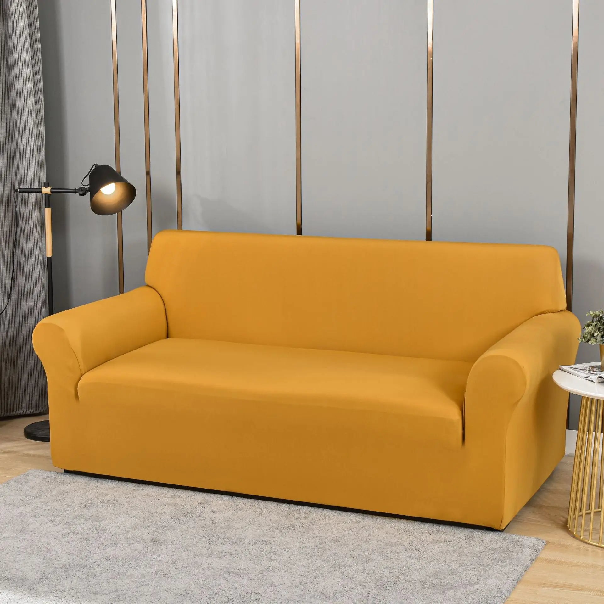 Housse de Canapé Anti-dérapant LIVARO Khaki-Single