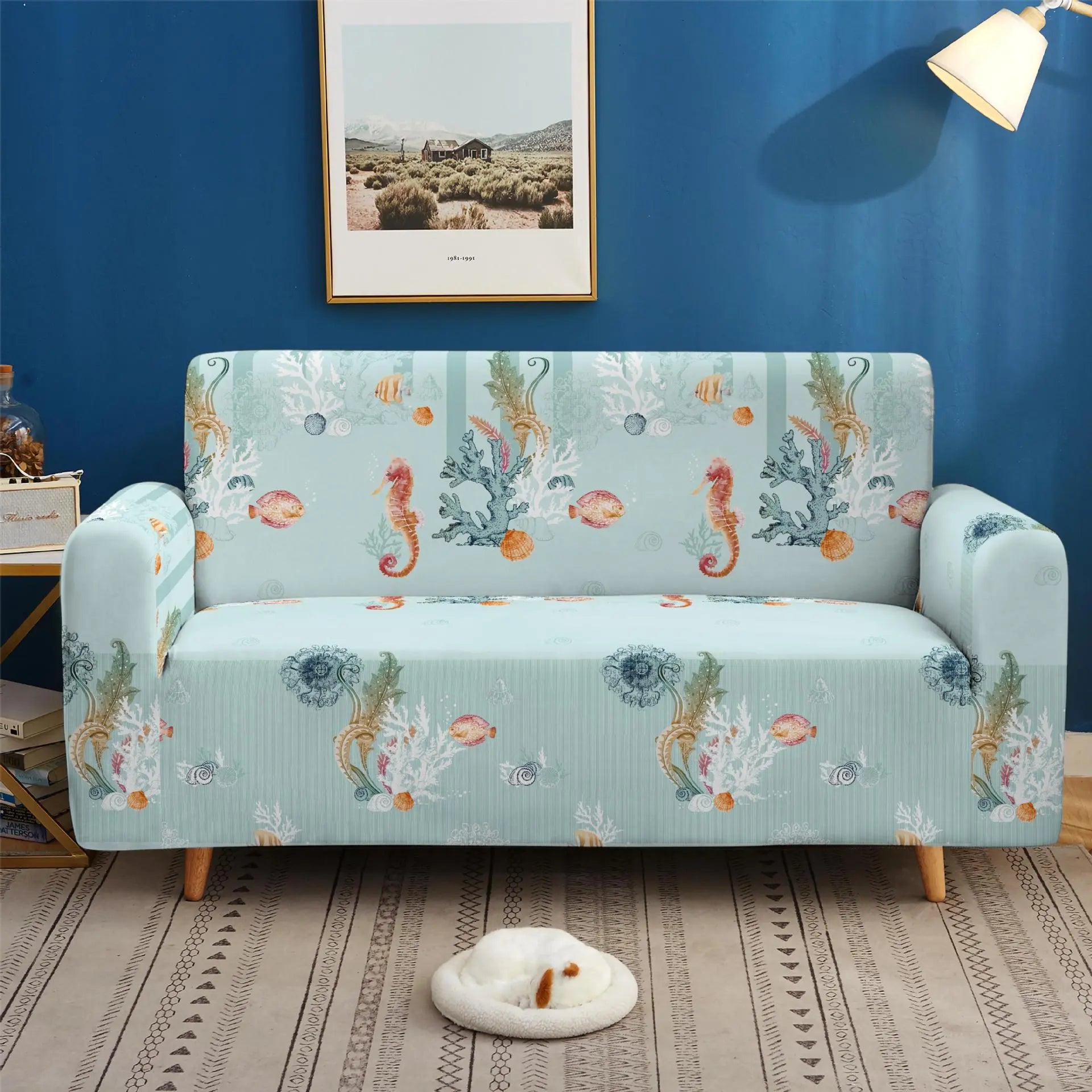 Housse de Canapé Élastique Ocean WAVES SF028-145x185cm Two Seat