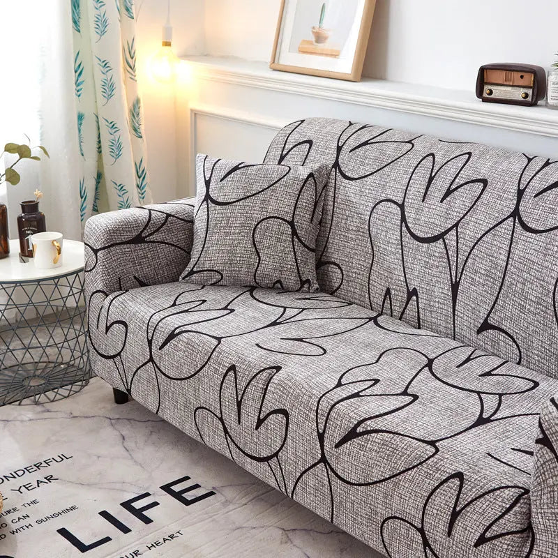 Housse de Canapé Élastique ZELDO Plain Lotus-190to230 Three People