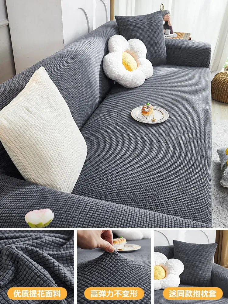 Housse de Canapé Extensible CraftedEN Gray-S Single
