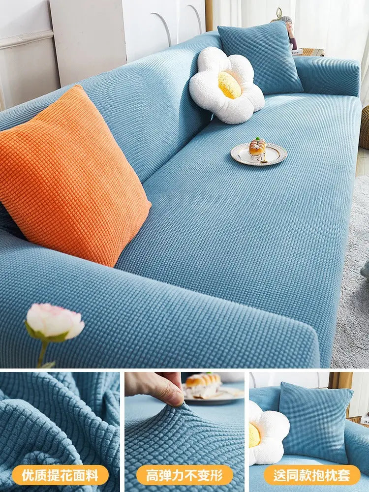 Housse de Canapé Extensible CraftedEN Sky Blue-M Double
