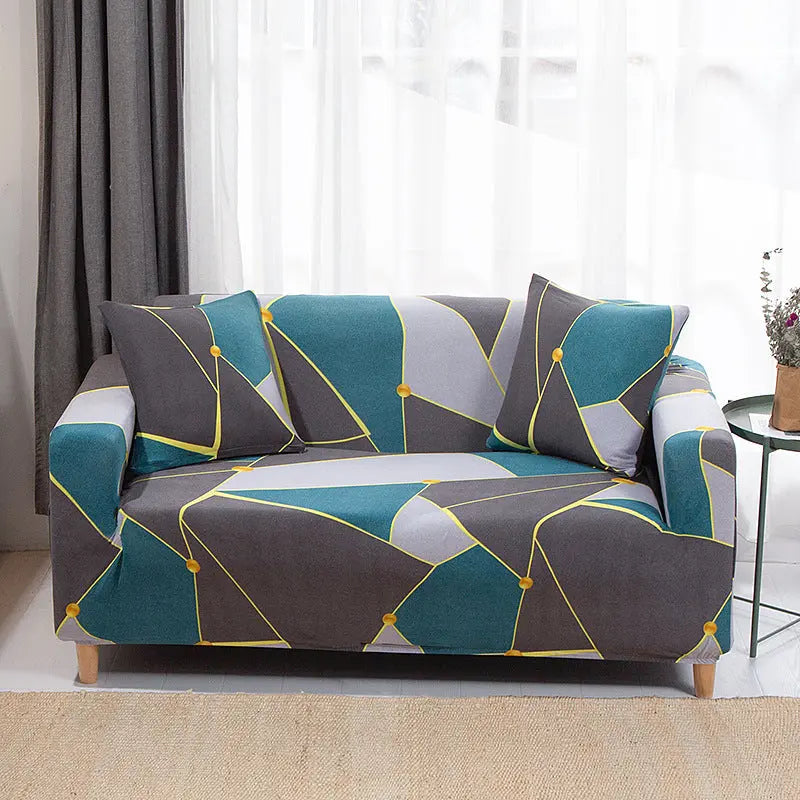 Housse de Canapé Extensible GEOFORM Geometric Impression-190to230 Three seat