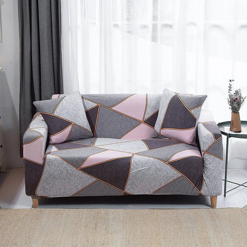 Housse de Canapé Extensible GEOFORM Colorful Geometry-145to185 Double Seat