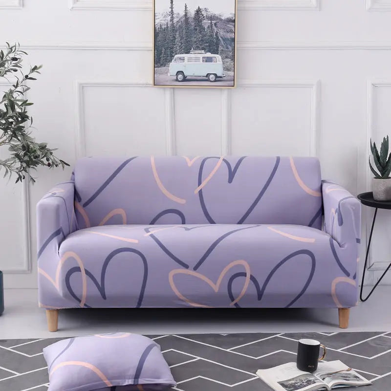 Housse de Canapé Extensible GEOFORM Love-235to300 Four seat
