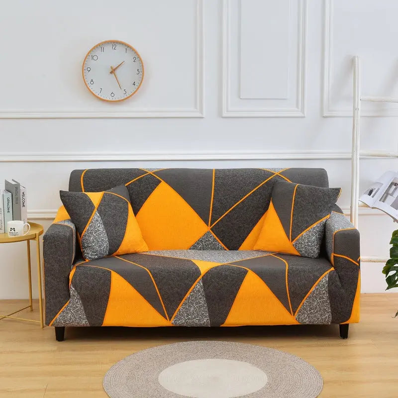 Housse de Canapé Géométrique ZELMA Geometric block-190x230cm three people
