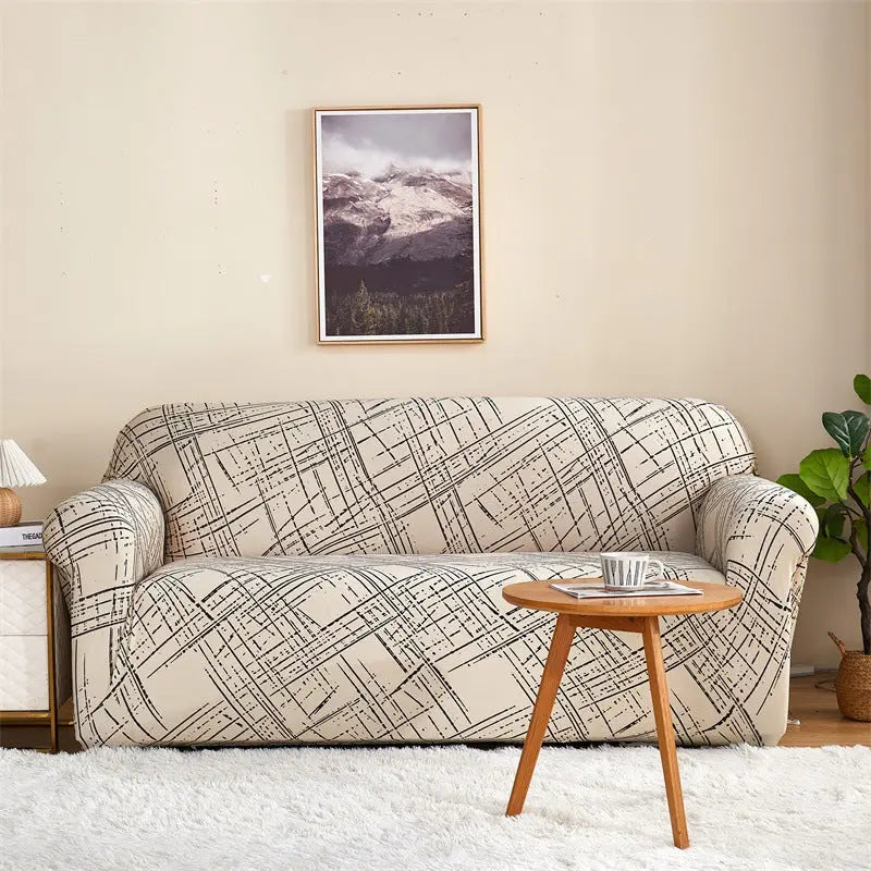 Housse de Canapé Imprimée ELASTIK Time-For Three Person Sofa