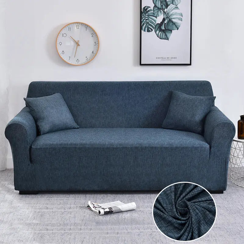 Housse de Canapé Moderne ARLEEN Linen pattern dark gray-Four people