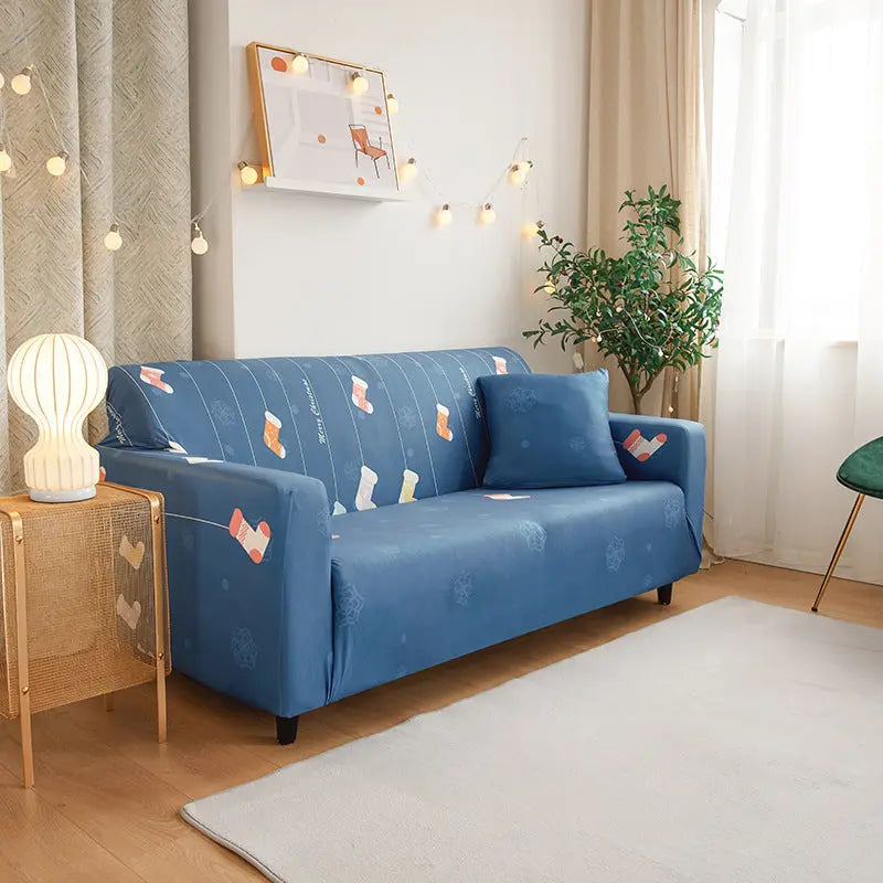 Housse de Canapé Stretch Polyester NYTANO Blue-L