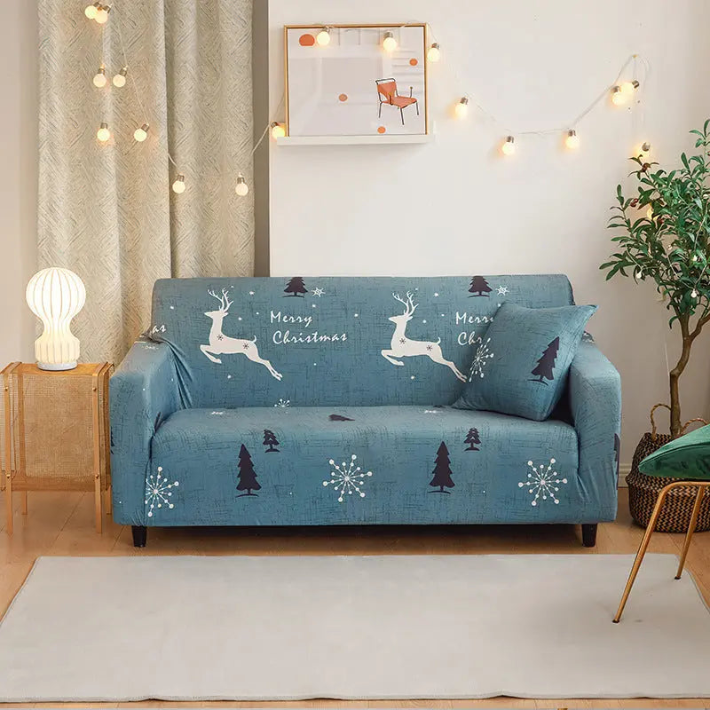 Housse de Canapé Stretch Polyester NYTANO Light Blue-M