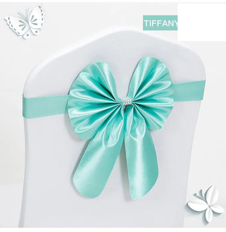 Housse de Chaise Mariage Élégante FLORINA Tiffany blue