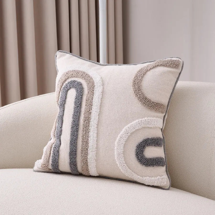 Housse de Coussin Bohème MELODIA Loop Arc-45 X45cm Pillow Cover