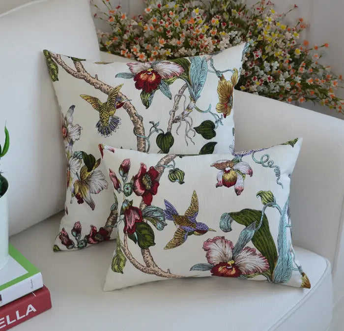 Housse de Coussin Brodée JACQAR Beige-45X45CM
