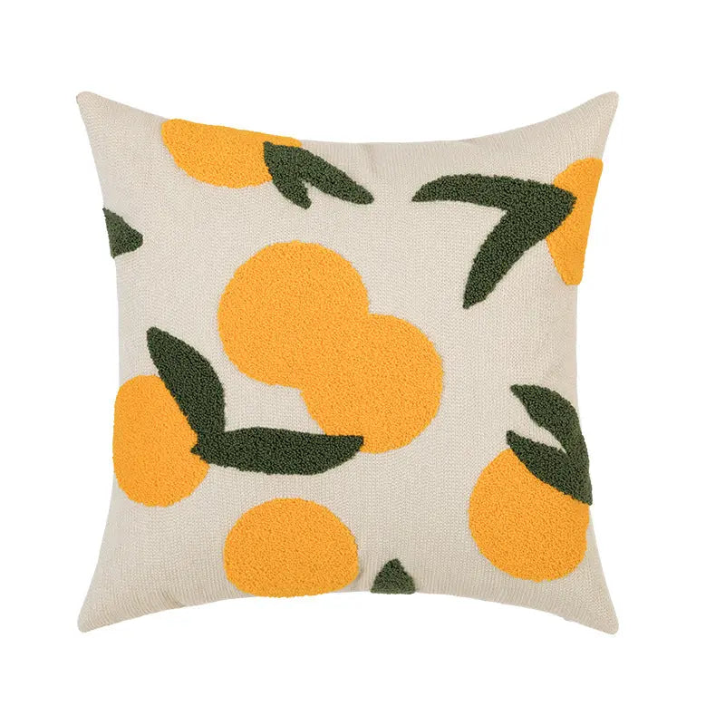 Housse de Coussin Brodée ORAGO Chunhui Sweet Orange-45x45cm Without Core