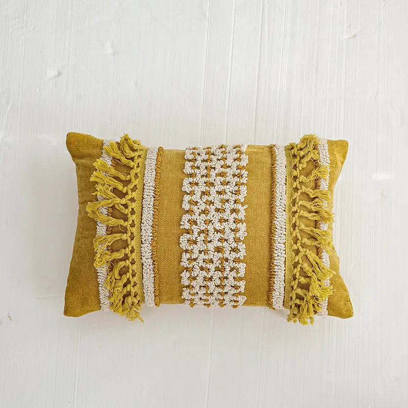Housse de Coussin Brodée Velvet Yuna Youna-30x50cm Without Pillow Core