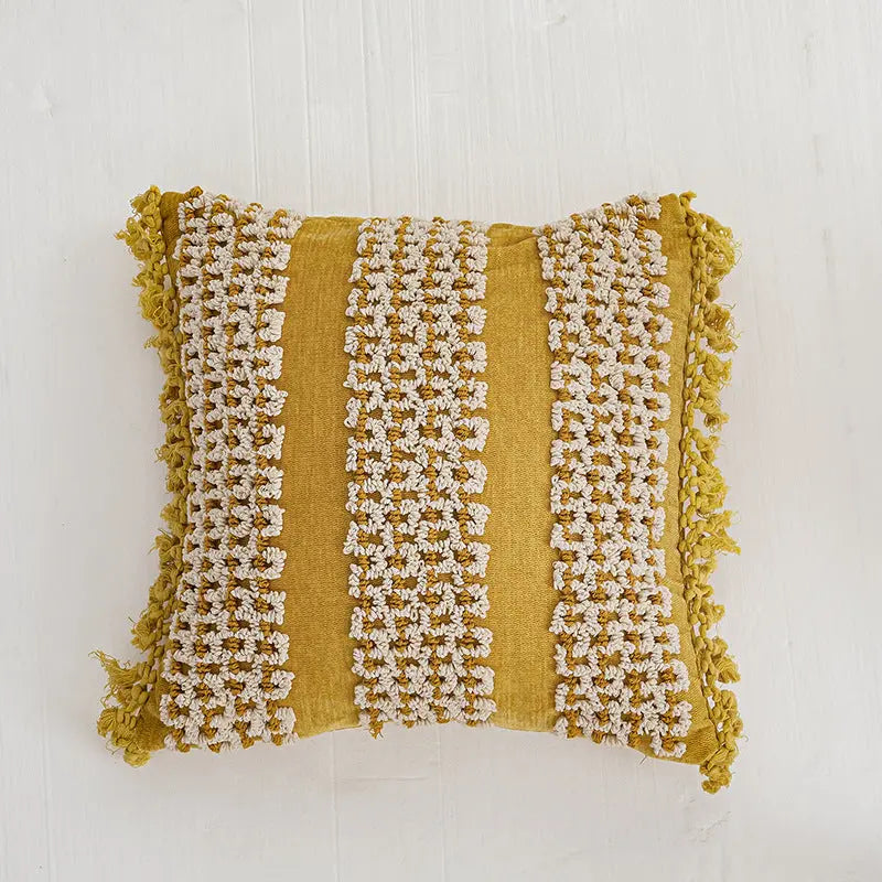 Housse de Coussin Brodée Velvet Yuna Youni-45x45cm Without Pillow Core