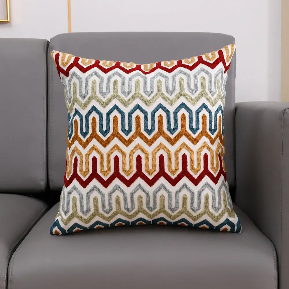 Housse de Coussin Broderie TOUVEL 30x50cm Pillow Core-4