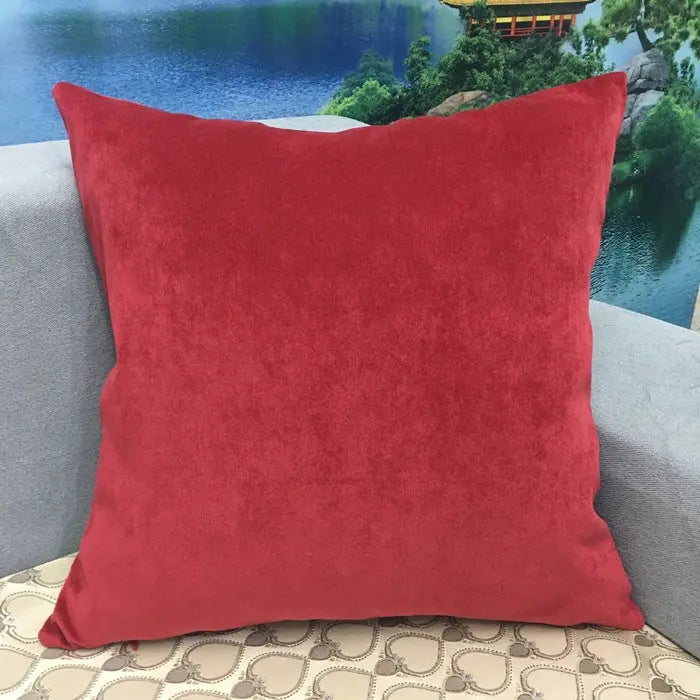 Housse de Coussin Déco KOLVIA Red Solid Color-45x45cm Without Core