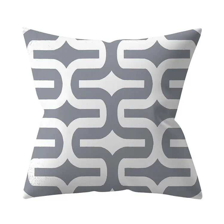 Housse de Coussin Géométrique SILVΞR 3 Style-45x45cm