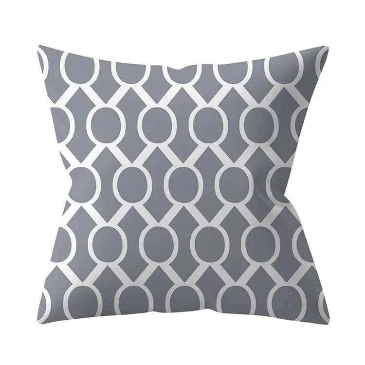 Housse de Coussin Géométrique SILVΞR 14 Style-45x45cm