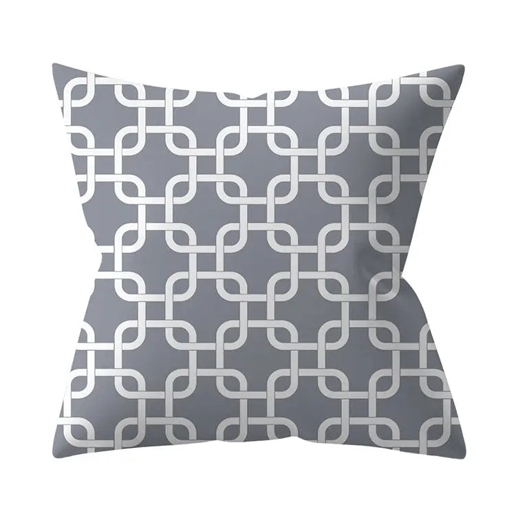 Housse de Coussin Géométrique SILVΞR 17 Style-45x45cm