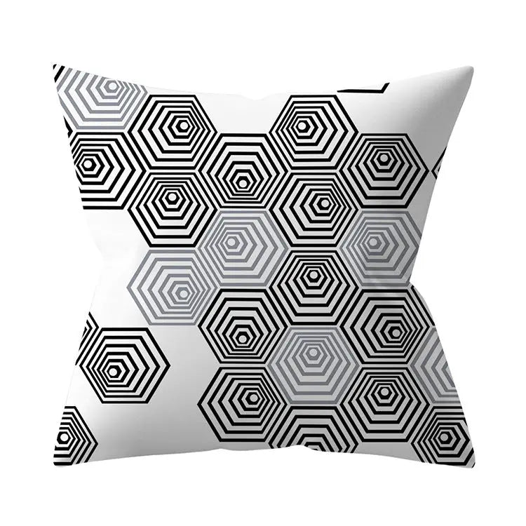 Housse de Coussin Géométrique SILVΞR 40 Style-45x45cm