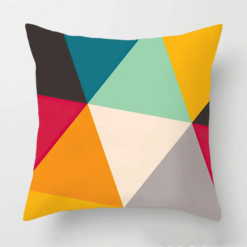 Housse de Coussin Géométrique SOLARO Plush 45x45-BCR ZT008204