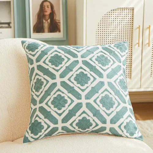 Housse de Coussin Géométrique TORONTO Green-45x45CM Pillowcase