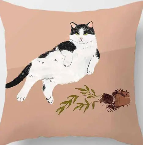 Housse de Coussin Imprimé ZIGRA 45 × 45 Two sided-Cat4