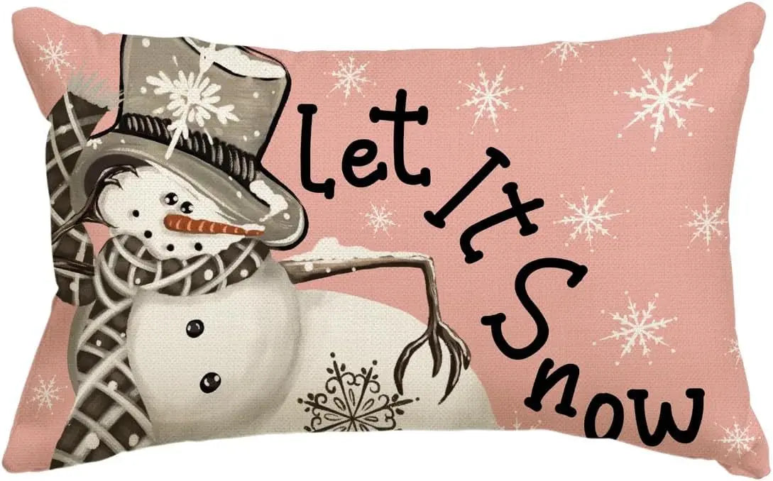 Housse de Coussin Lin Noël VERTI G-30x50cm Printing Single Side