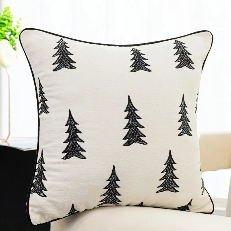 Housse de Coussin Luxe Brodé PINE
