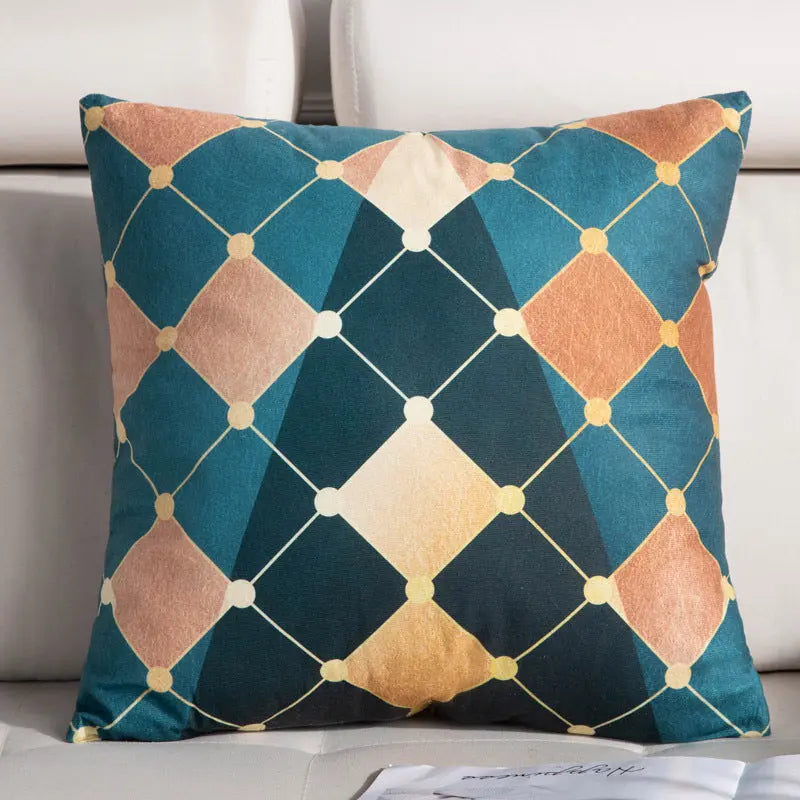 Housse de Coussin Luxe Design NORDIC Gingershaped block-45X45cm single pillowcase wit