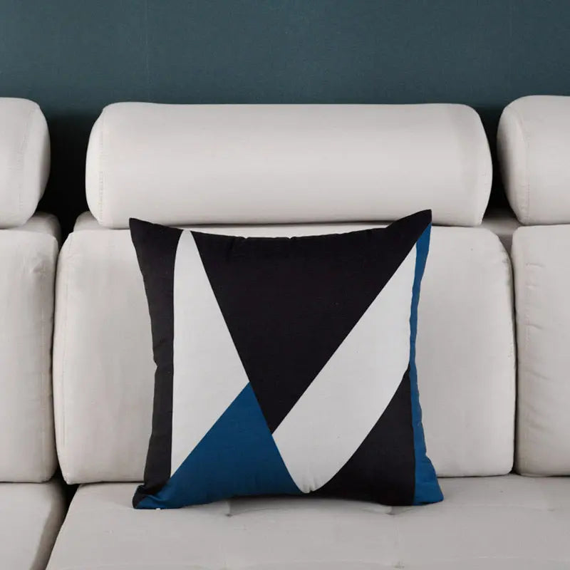 Housse de Coussin Luxe Design NORDIC Twill blue-45X45cm single pillowcase wit