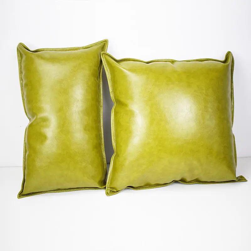 Housse de Coussin Luxe PU ENIRO Green-60x60cm