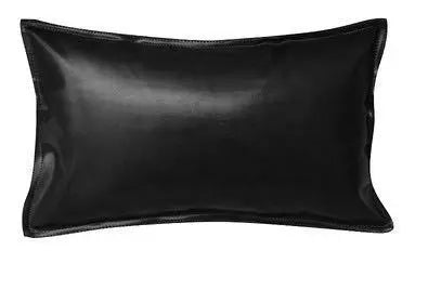 Housse de Coussin Luxe PU ENIRO Black-60x60cm
