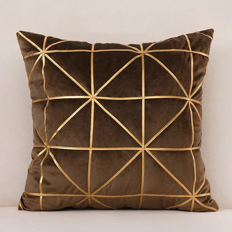 Housse de Coussin Luxe Velours SAVIRA Coffee