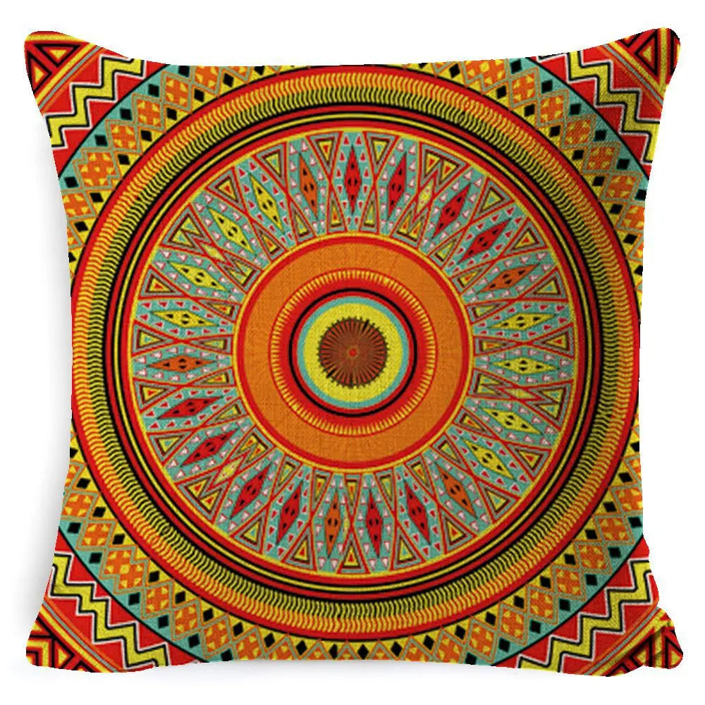Housse de Coussin Mandala Rétro BOHO Style 7-45x 45 Pillowcase