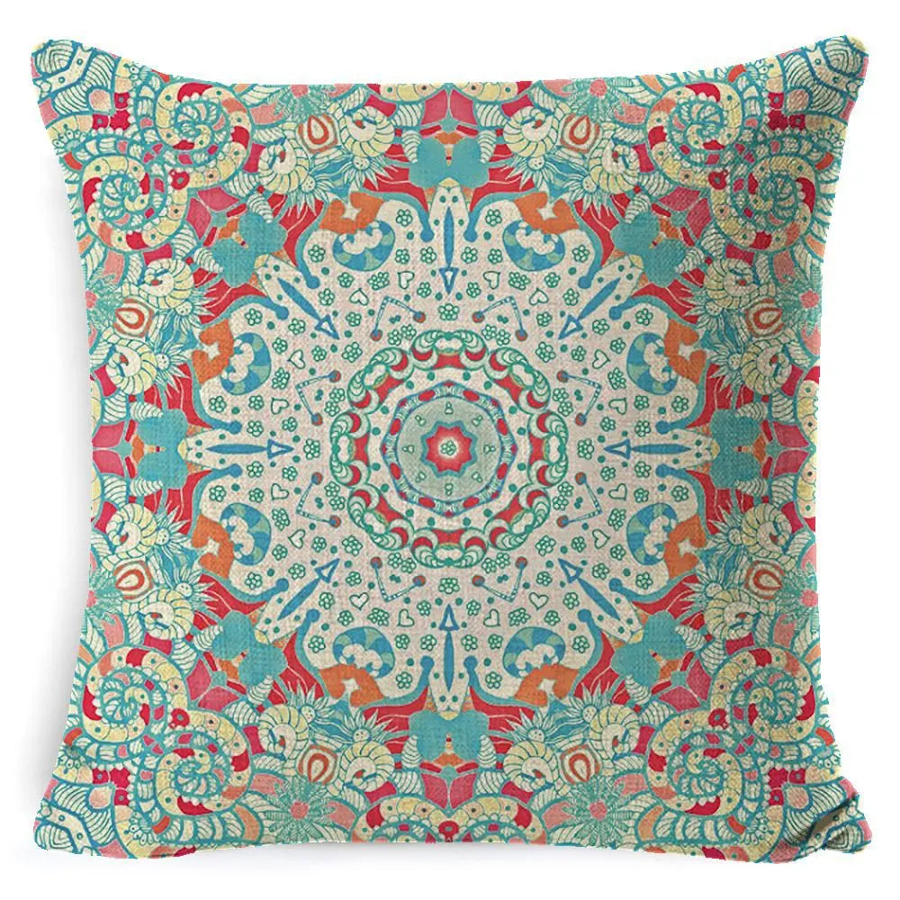 Housse de Coussin Mandala Rétro BOHO Style 8-45x 45 Pillowcase