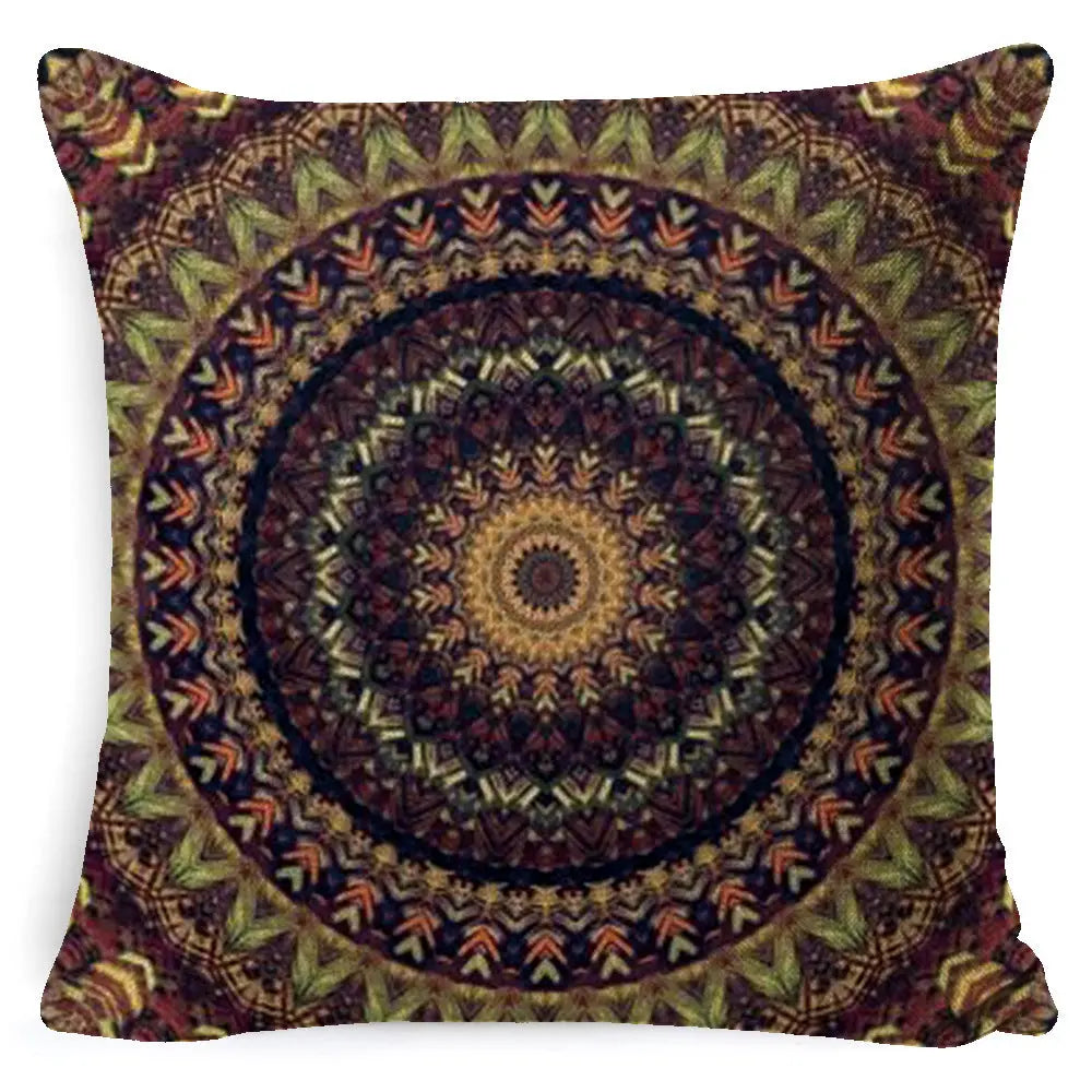 Housse de Coussin Mandala Rétro BOHO Style 11-45x 45 Pillowcase