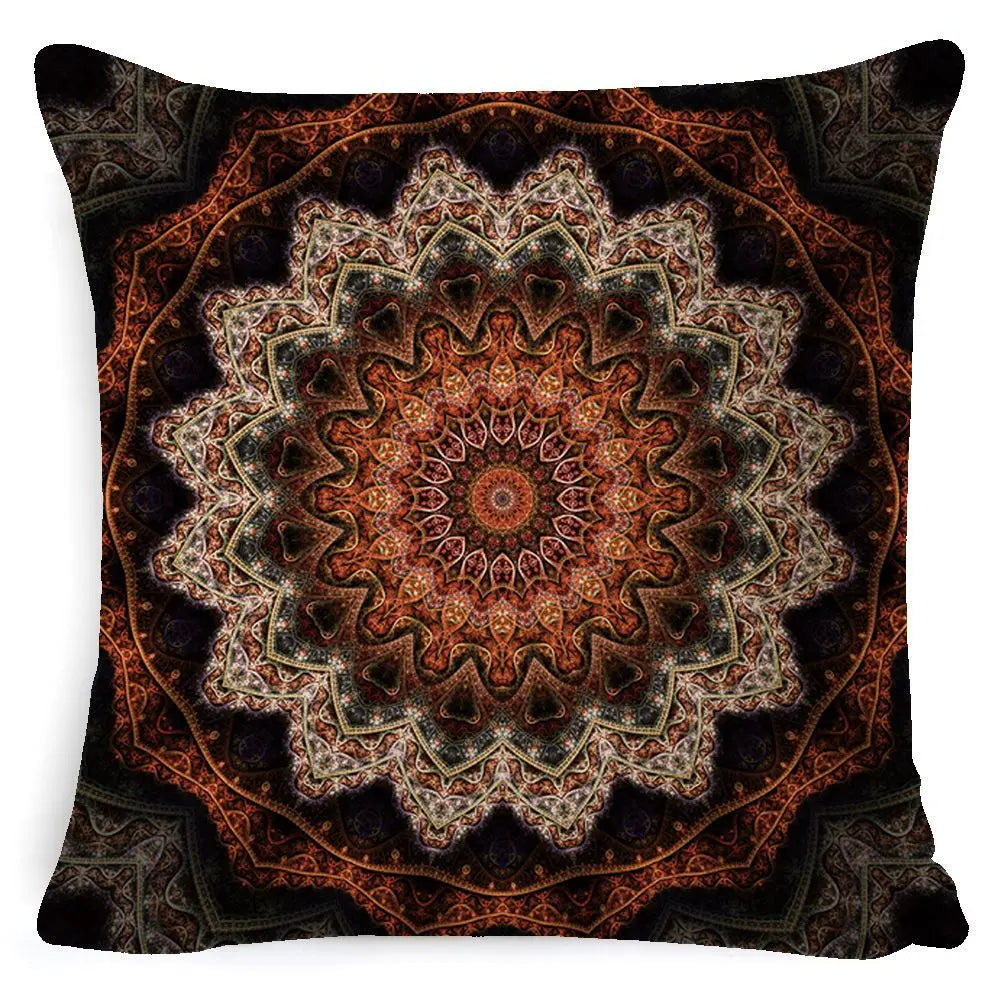 Housse de Coussin Mandala Rétro BOHO Style 12-45x 45 Pillowcase