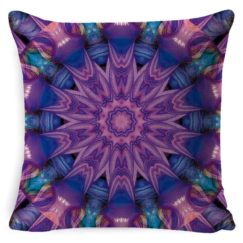 Housse de Coussin Mandala Rétro BOHO Style 13-45x 45 Pillowcase