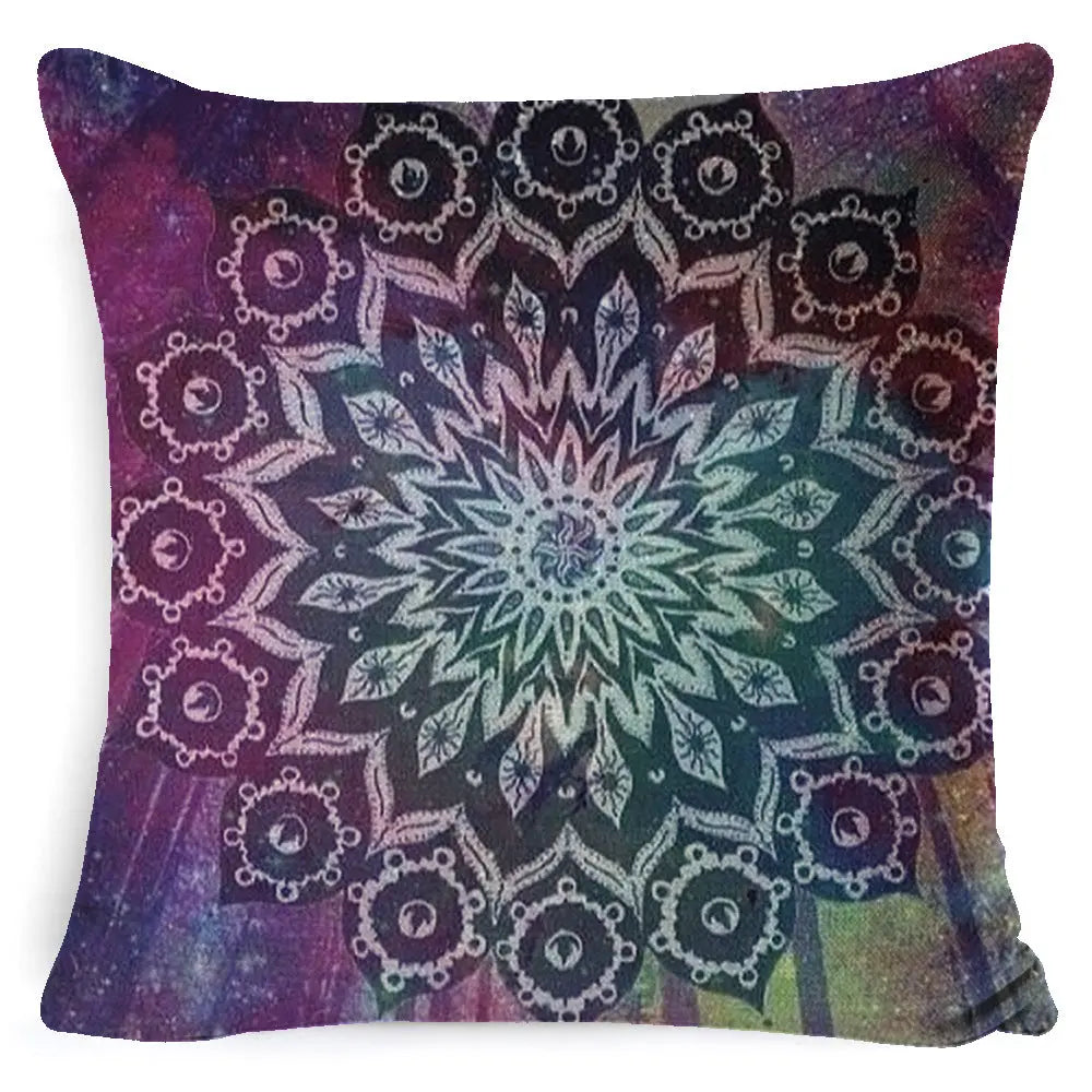 Housse de Coussin Mandala Rétro BOHO Style 16-45x45 Pillowcase Pillow Core